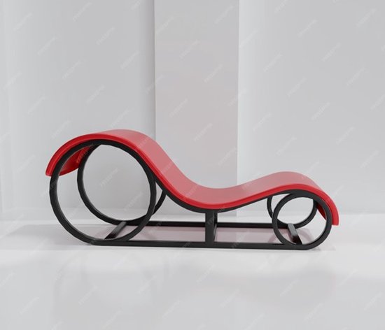 Foto: Sex tantra kamasutra chair relax positie bank rood vega leer