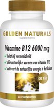 Golden Naturals Vitamine B12 6000 mcg (60 veganistische zuigtabletten)