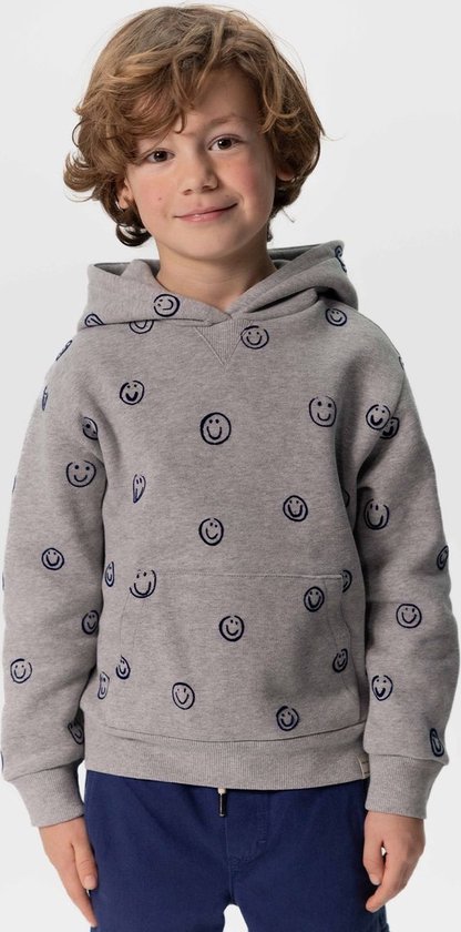 Sissy-Boy - Grijze oversized hoodie met smiley print