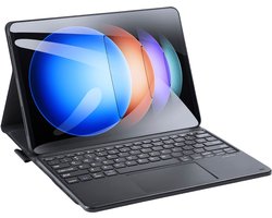 Dux Ducis QWERTY Bluetooth Keyboard Bookcase voor de Xiaomi Pad 6S Pro 12.4 - QWERTY / NL - Zwart