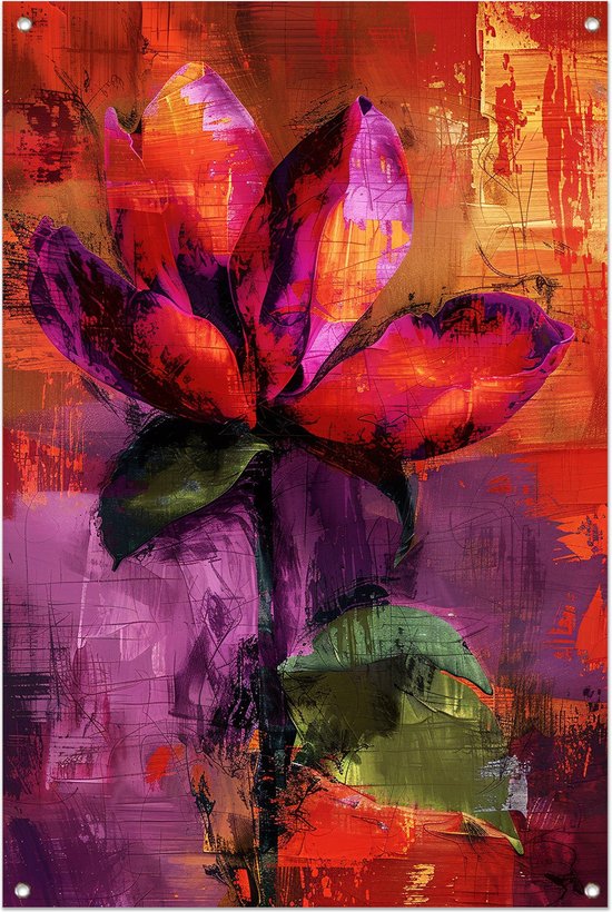 Bloem posters - Natuur poster - Tuinposter Achtergrond - Tuin - Schuttingdoek - Tuindecoratie tuinposter 60x90 cm