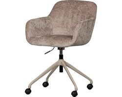 WOOOD Morros Bureaustoel - Polyester - Taupe - 88x57x60