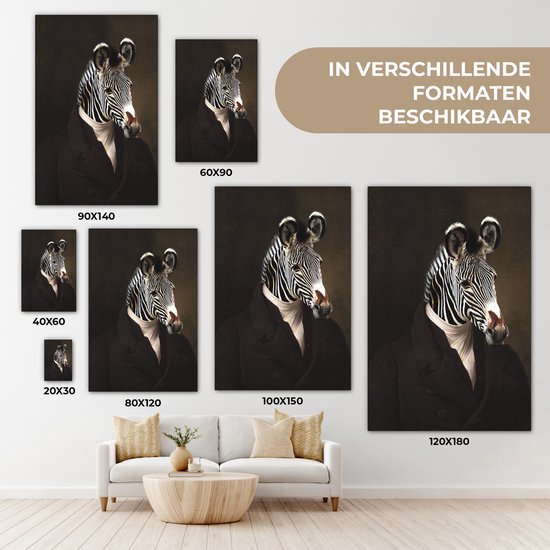 Décoré de zèbre sur smoking 60x90 cm - Tirage photo sur toile (Décoration murale salon / chambre)