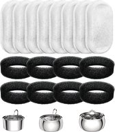 16 stuks filter patronen voor waterdispensers voor huisdieren, filters voor drinkfontein - inclusief 8 katten fontein filters en 8 pompsponzen