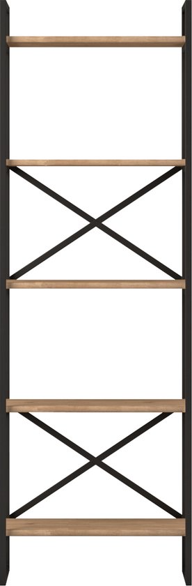 Estantería De Pie Vehmaa Con Paneles 188x90x35 Cm - Negro [en.casa] con