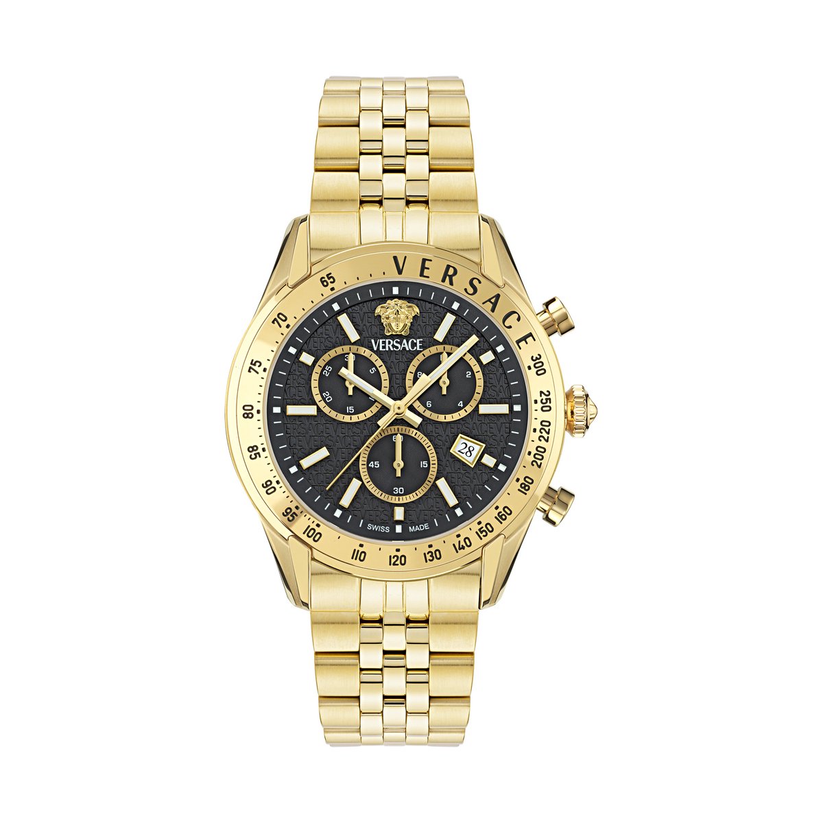 Versace Chrono Master VE8R00624 Horloge - Staal - Goudkleurig - Ø 44 mm