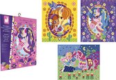 Janod Les Ateliers Du Calme - Mozaïek Foamstickers Paarden En Eenhoorns - Set Bestaat Uit 3 Afbeeldingen Met 600 Mozaïekstukjes - Geschikt Vanaf 5 Jaar