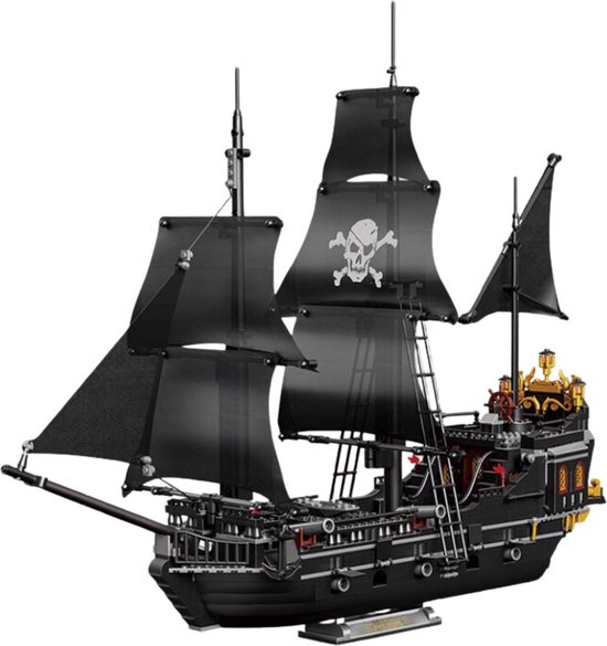 Foto: Zhe gao piratenschip black pearl pirate pirates of the caribbean adventure classic creator stem piraten boot speelgoed expert technisch bouwpakket voor kinderen en volwassenen 1424 bouwstenen niet compatibel met mould king of lego stenen 