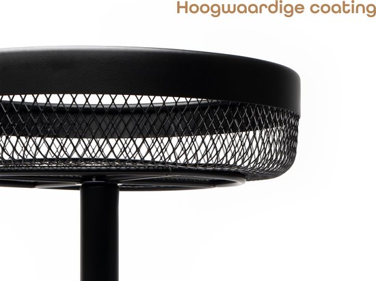 Coupe à fruits noire - Corbeille à fruits - 2 étages - Métal - Moderne - Medium - 30cm - Peut être utilisé séparément - Baulk®