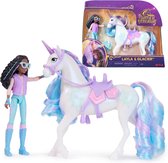 Unicorn Academy - Layla & Glacier avec 2 accessoires d'équitation et une brosse - Ensemble de figurines