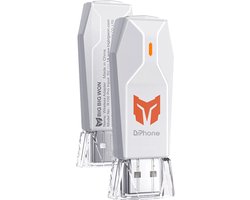 DrPhone NetPulse - Draadloze USB Adapter Voor Controllers - Plug and Play – Multiplatform USB Bluetooth Adapter – Geschikt voor O.A Windows 11 / XBOX / PS5 / 3/4/5 / Switch - Wit