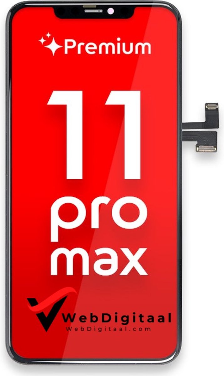 Geschikt Voor Apple iPhone 11 Pro Max LCD Display + Touchscreen - Premium Kwaliteit - Zwart - Vervang Scherm - Scherm - Beelscherm - touchscreen - WebDigitaal