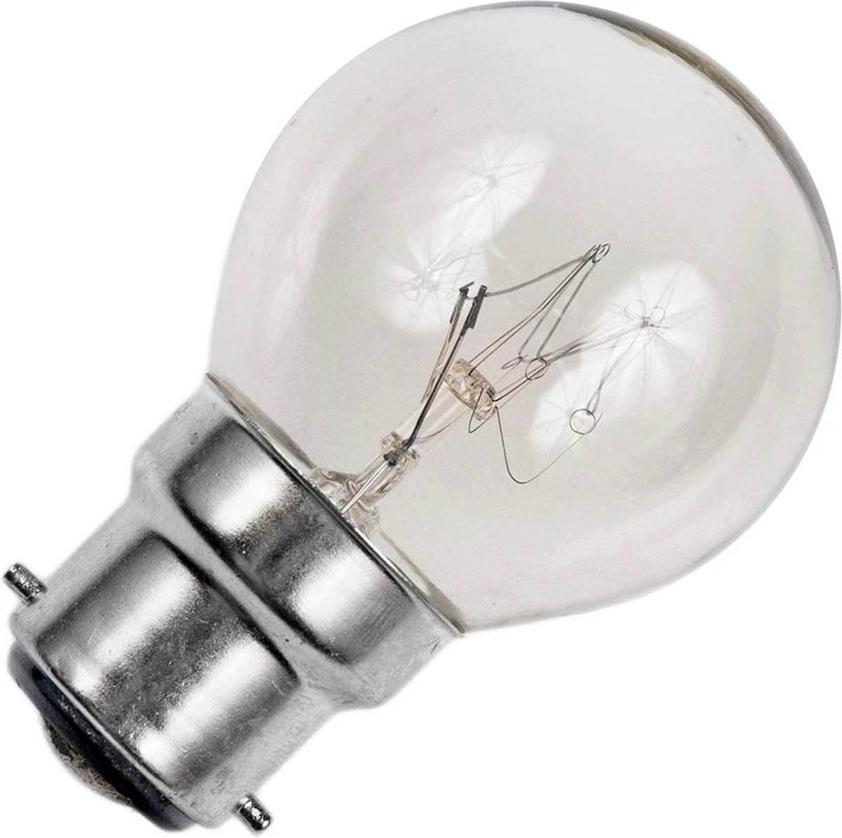 Schiefer Ba22d Kogel Gloeilamp | 60W 2700K 500lm 220V/240V | Dimbaar