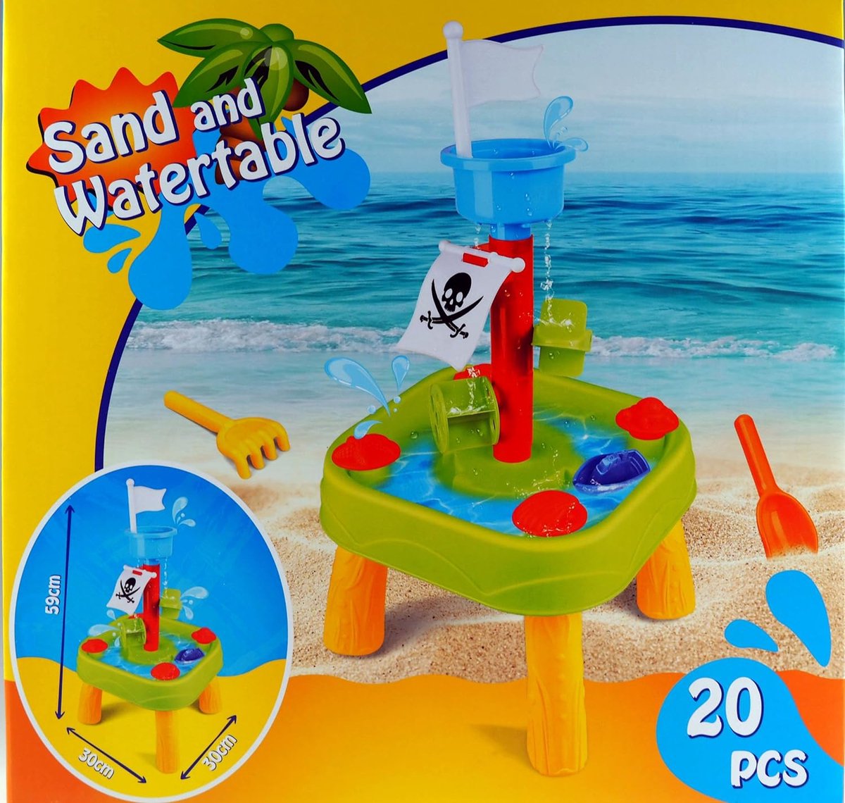 Watertafel Piraat Watertafel Aquaplay Watertafel Piratenboot Watertafel Speelgoed Zandtafel Watertafel Buiten