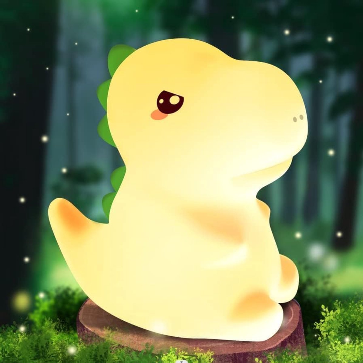 Kinder Nachtlampje met 16 Kleuren - Dimbaar LED Dino Nachtlampje - Oplaadbaar - Nachtverlichting voor Baby's en Kinderen - Bedlampje voor Kinderkamer