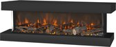 Bol.com Xaralyn Disegno 90SB elektrische wandhaard - zwart - 3-zijdige elektrische LED sfeerhaard - 1400 Watt verwarming - afsta... aanbieding