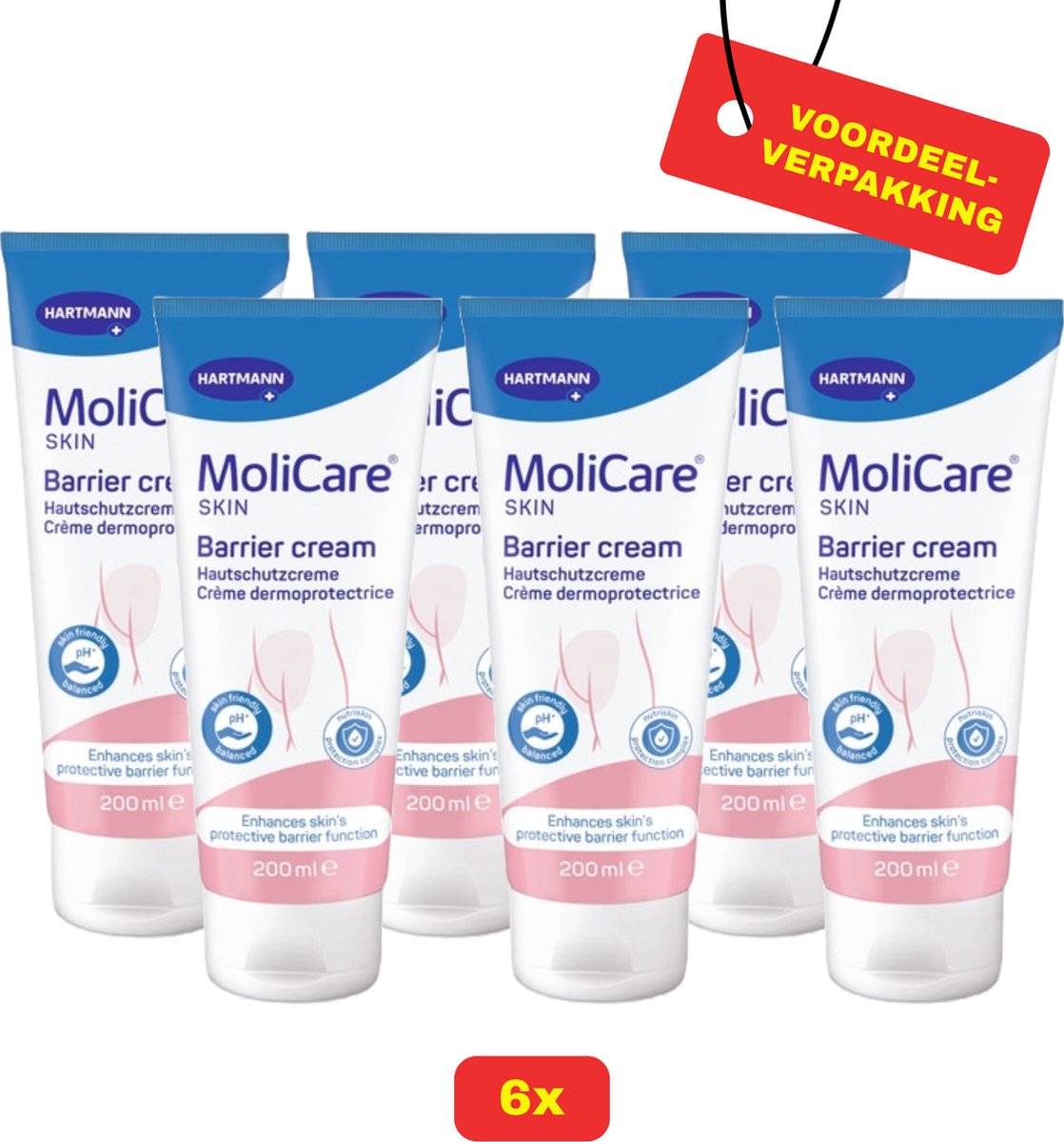 Goedkoopste 6X Molicare® Skin Barrier Cream - 6 x 200ml - Voordeelverpakking!