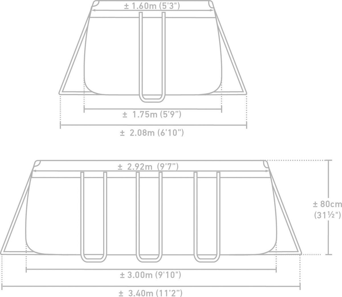 Intex Prism Frame Rechthoekig Opzetzwembad Set - 300 x 175 x 80 cm - Met filterpomp — afbeelding 2