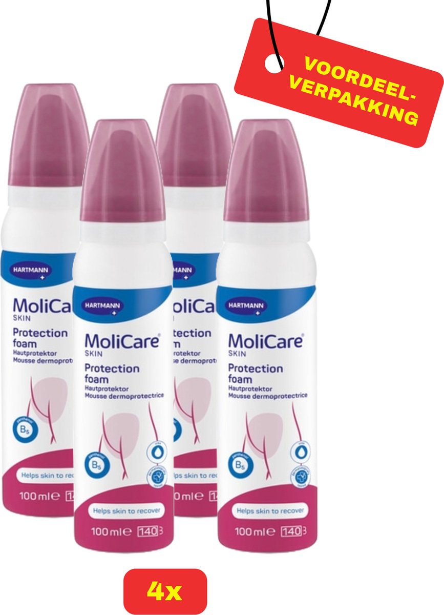 Goedkoopste 4X Molicare® Skin Protection Foam - 4 x 100ml - Voordeelverpakking!