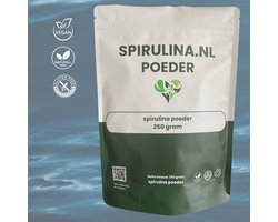 Spirulina.nl Spirulina Poeder 250g – 100% Puur & Natuurlijk – Zonder Toevoegingen – Superfood – Vegan – Energie & Detox