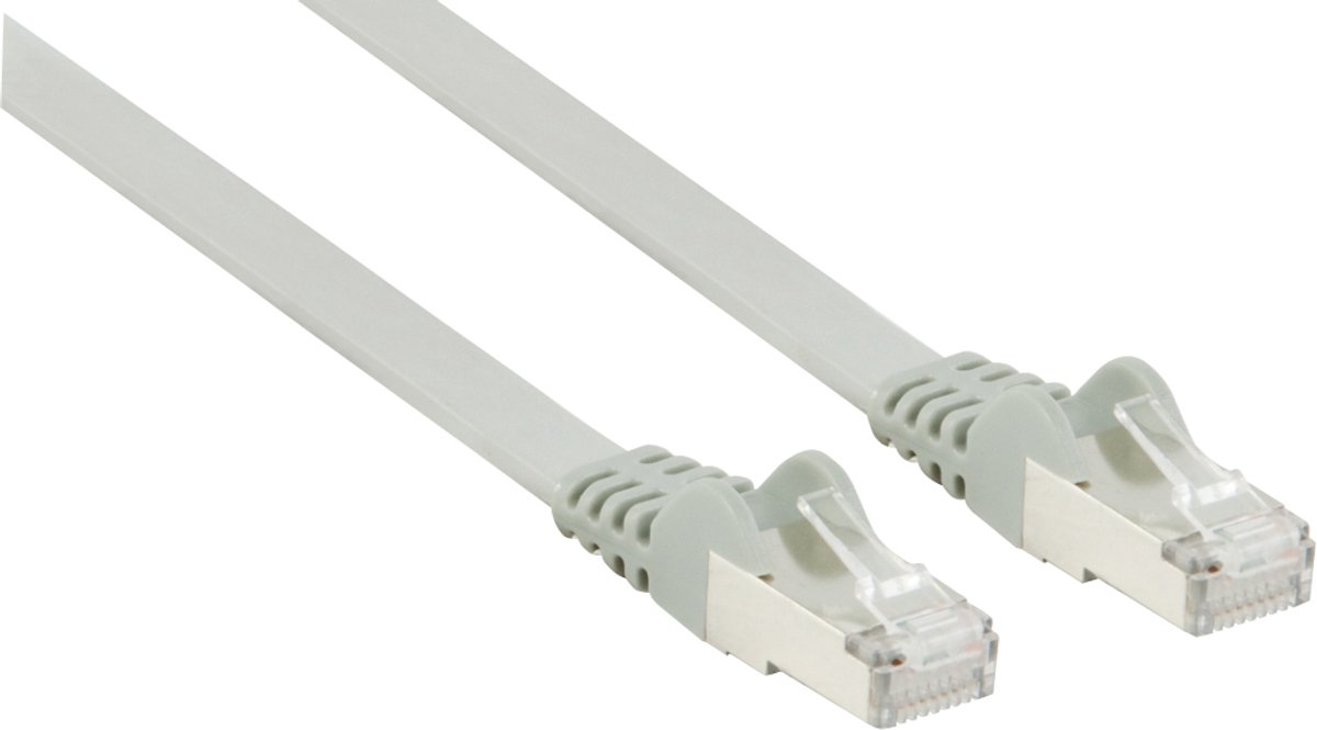 FTP CAT6 platte netwerkkabel 0,50 m grijs