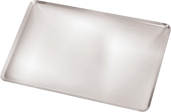 Paderno World Cuisine A4982293 schuine zijden roestvrij staal bakplaat, grijs