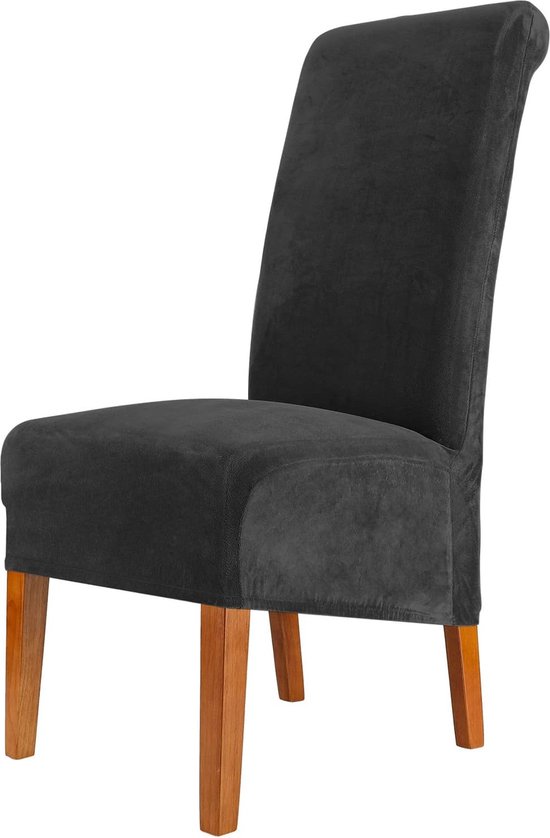 Granbest Fluweel Stretch Eetkamerstoelhoezen, Luxe Parson Stoelhoezen voor de Eetkamer, Wasbare Armloze Stoelbescherming voor Kinderen en Huisdieren ( Set van 6, Fluweel Antraciet Grijs Granbest Fluweel Stretch Eetkamerstoelhoezen, Luxe Parson Stoelhoezen voor de Eetkamer, Wasbare Armloze Stoelbescherming voor Kinderen en Huisdieren ( Set van 6, Fluweel Antraciet Grijs