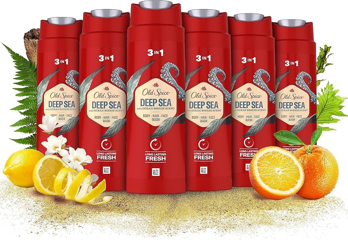 Goedkoopste Old Spice Deep Sea - Voordeelverpakking 6x250ml - Douchegel