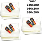 Opbergbox voor onder het bed - 2 stuks - met deksel en wieltjes