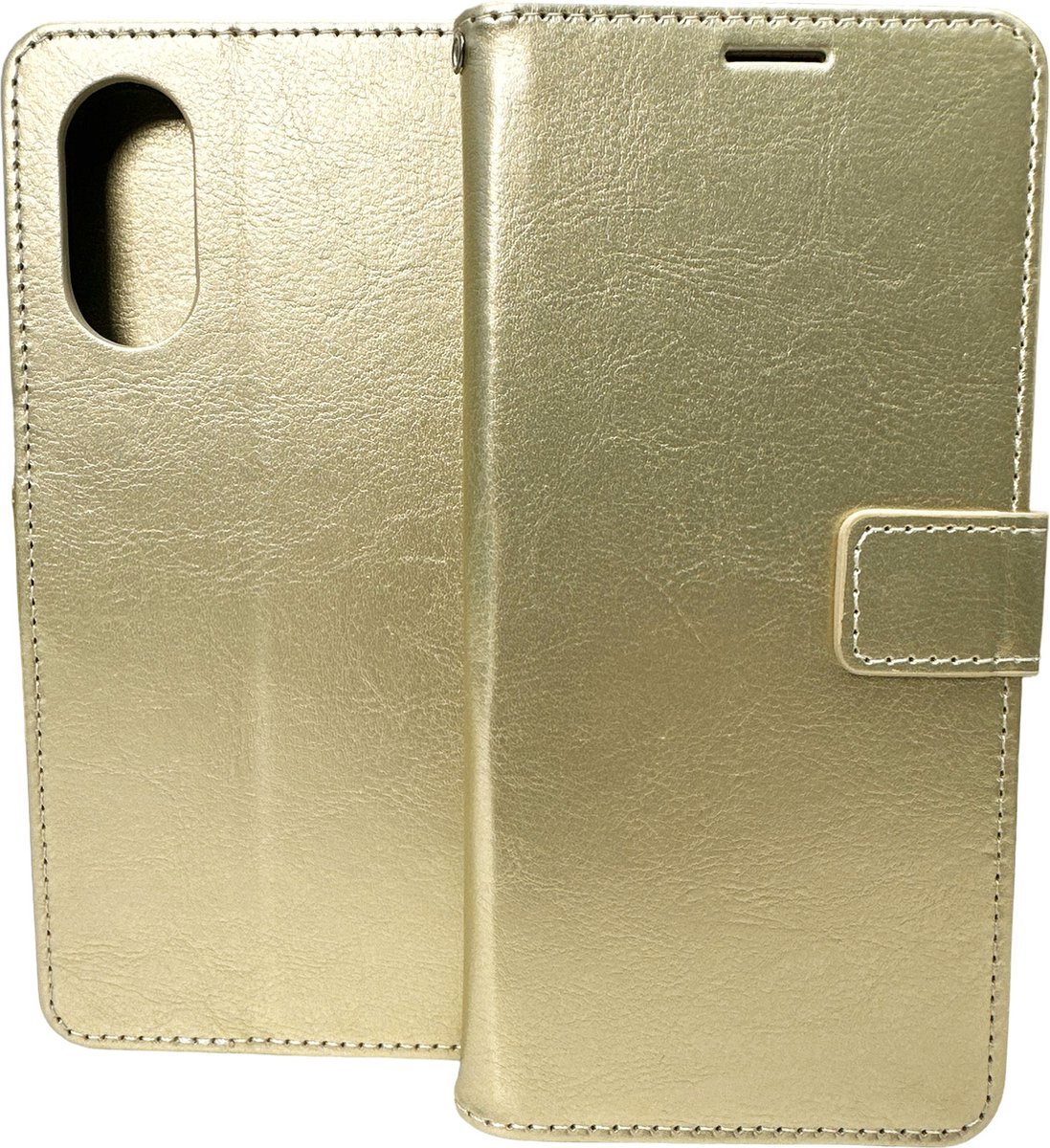 Bookcase Geschikt voor: Oppo A18 & A38 - Goud - portemonnee hoesje - Book Cover