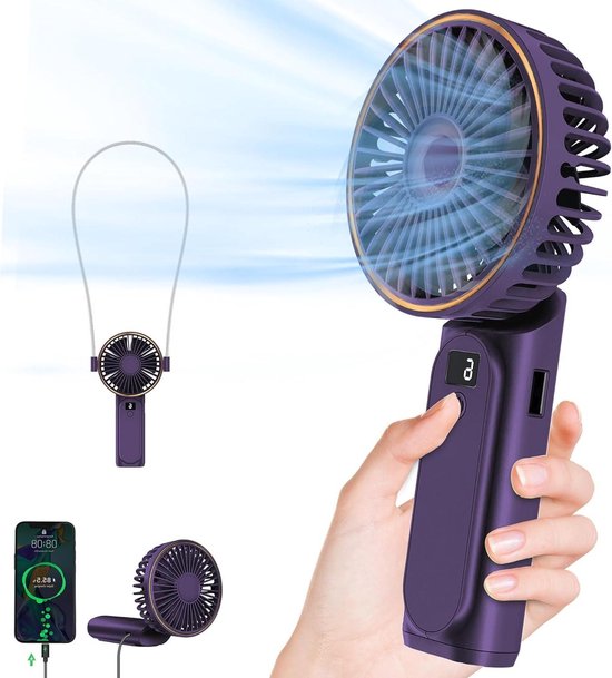 Mini Ventilateur Portable à Porter Autour Du Cou - Marque Mqupin - Idéal Pour L'été