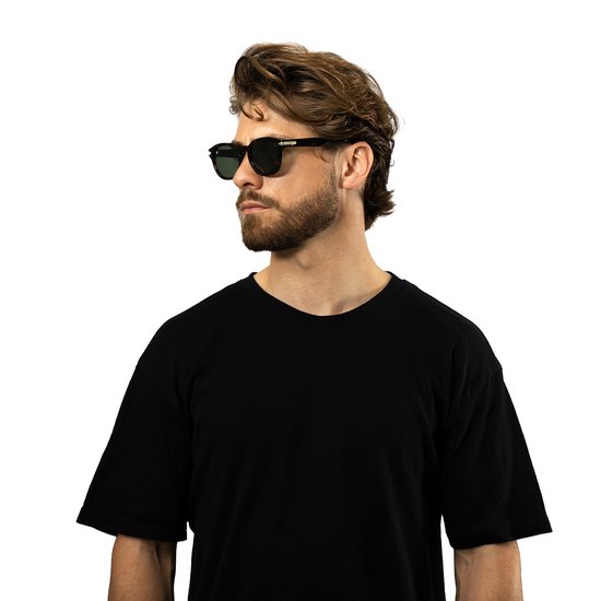 PB Sunglasses Aspen Demi Brown - Zonnebril heren en dames - Gepolariseerd - Acetaat frame - Ronde zonnebril van PB Sunglasses — afbeelding 3