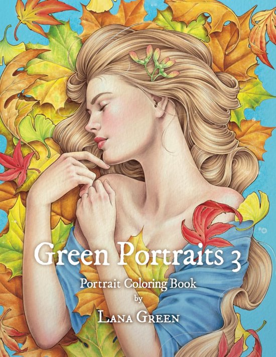 Foto: Green portraits 3 portrait coloring book lana green kleurboek voor volwassenen