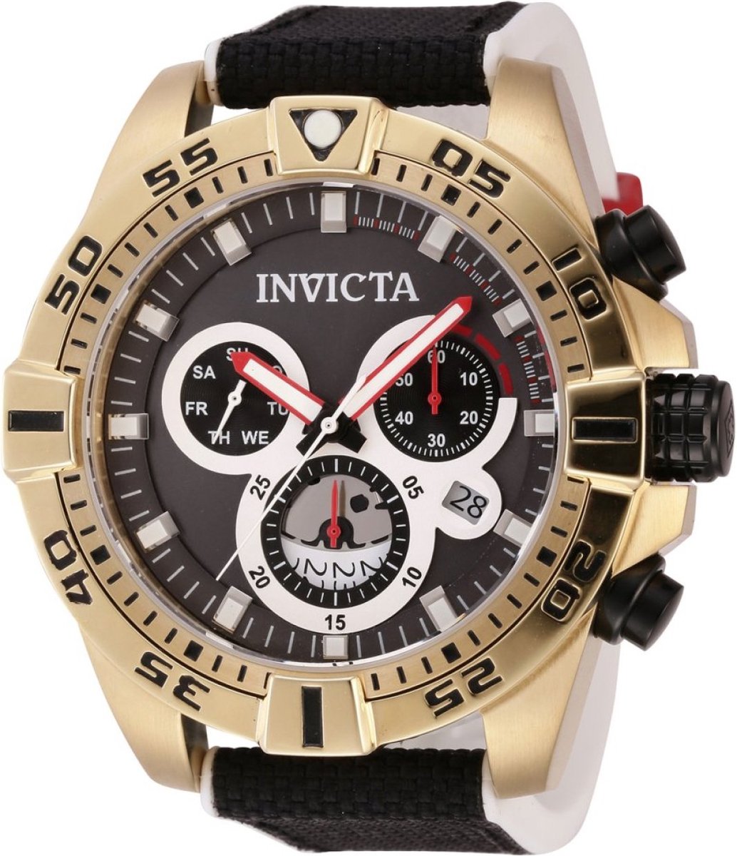 Invicta S1 Rally 46651 Heren Horloge - Waterdicht - Analoog - Quartz Uurwerk - Roestvrij Staal met grijze Wijzerplaat -51mm