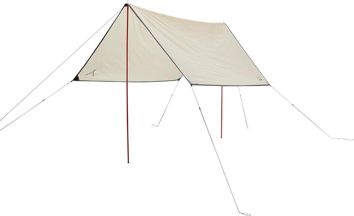 Zuni 3 Tarp zonnezeil 300x300 cm - vierkante vorm UV50+ waterdicht met ophangtouwen