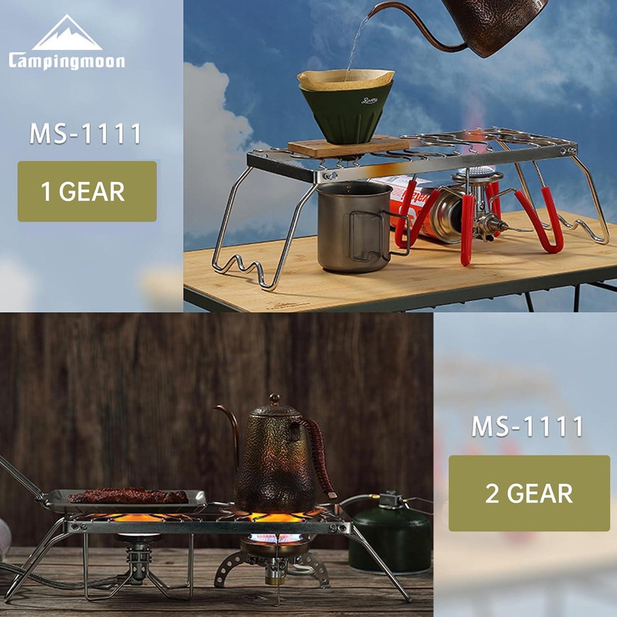 Opvouwbare Kampvuur Grill Heavy Duty 304 Roestvrij Staal Camp Grill Rooster Draagbare Camping Grill Met Poten En Draagtas Voor Outdoor Kamperen Koken H