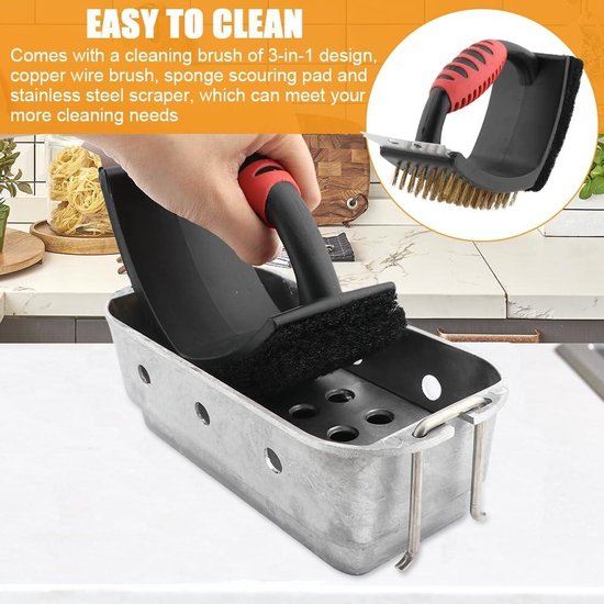 Houtskool Japanse Grill - Mini BBQ Grill Draagbare Kookplaat Tafeltop Party Accessoires BBQ Schoonmaakborstel van VULKCANEY — afbeelding 2