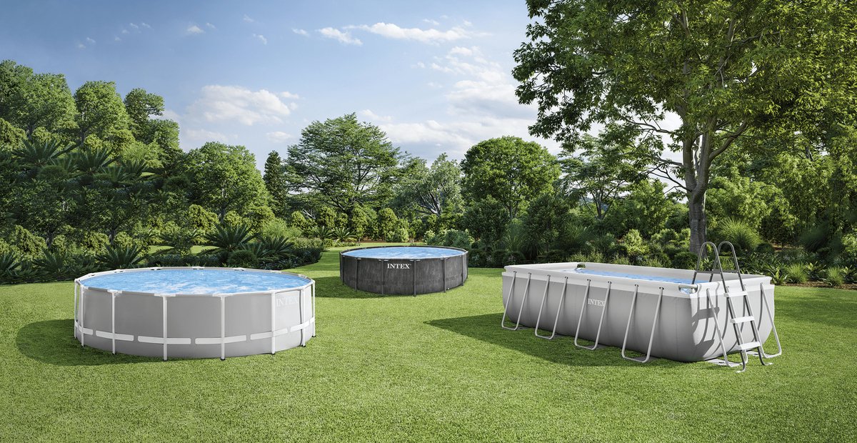 Intex Prism Frame kit piscine avec pompe de filtration - 488 x 244 x 107 cm