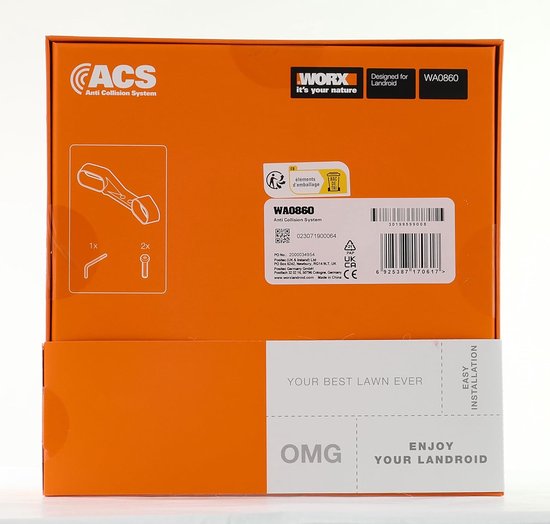 Module Anti-collision WORX ACS WA0860 Pour Tondeuse Robot Landroid - Détection Obstacles Ultrasons - Compatible 2019+