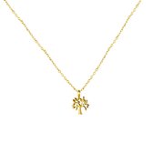Ouran Keltische levensboom hanger ketting voor vrouwen, meerlaags roségoud en zilver lange ketting met glanzend kristal cadeau voor vrienden, Zink, Zirkonia