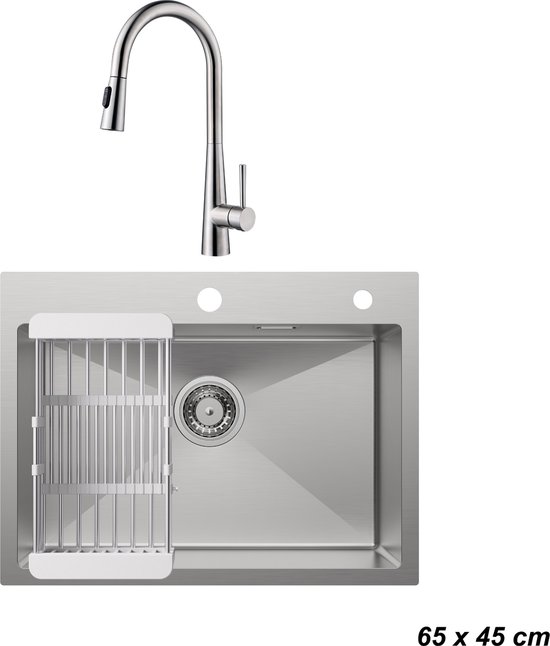 JGS ® Hoogwaardige Roestvrijstalen Onderbouw Spoelbak Voor De Keuken Met Praktische Afvoerfilter JGS ® Hoogwaardige Roestvrijstalen Onderbouw Spoelbak Voor De Keuken Met Praktische Afvoerfilter
