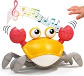 Klikkopers® - Lopende Krab - Walking Crab - Bewegend Speelgoed - Baby - Peuter - Toy - Motoriek Speelgoed - Fijne Motoriek - Hondenspeelgoed - Hondenspeeltjes - Montessori Speelgoed - Crawling Crab - Geel