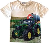 T-shirt John Deere trekker tractor Maat 110/116