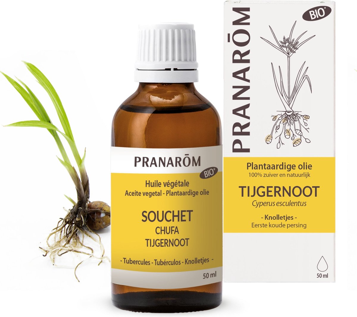 Pranarom - Tijgernoot plantaardige olie - Bio - 50 ml