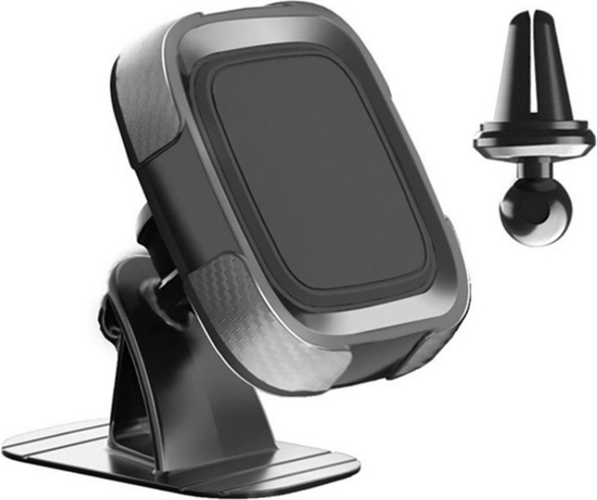 FOLQON - universele telefoonhouder voor in de auto - magnetische telefoonhouder auto - smartphone car - zwart