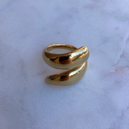 Bijoutheek Ring (Bijoux) Statement Abstrait Or