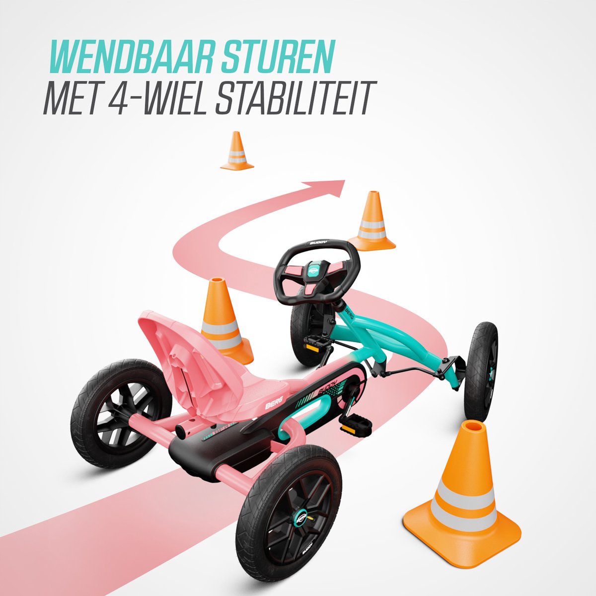 BERG Buddy Lua Skelter - 3+ Jaar - Verstelbare Stoel - Vrijloopautomaat - Roze — afbeelding 5