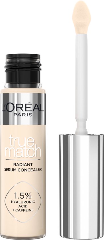 Foto: L or al paris true match radiant serum concealer geschikt voor de gevoelige huid verrijkt met 1 5 hyaluronzuur en cafe ne voor hydratatie en verfrissing medium dekking stralende finish verzorgt als een oogserum 2r 11 ml