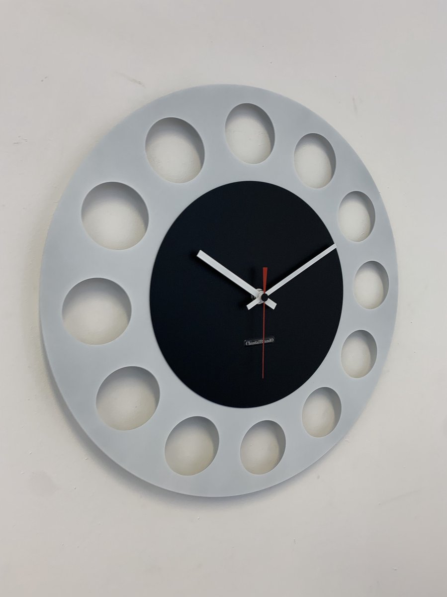 ChantalBrandO Wandklok OLYMPIA Black & White XL Modern Design