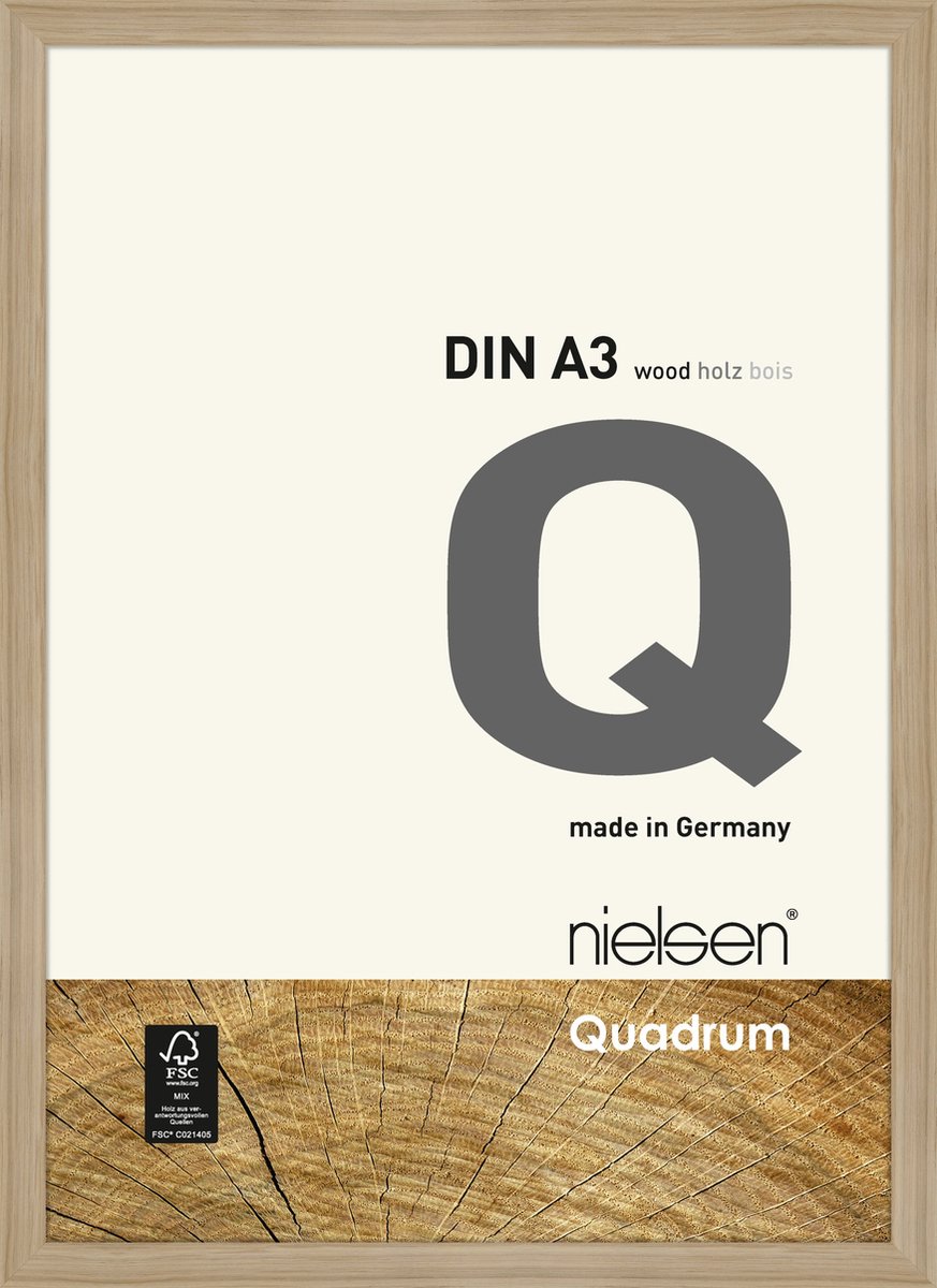 Nielsen Quadrum Houten Wissellijst Oak Naturel 29,7x42cm (A3) Eiken